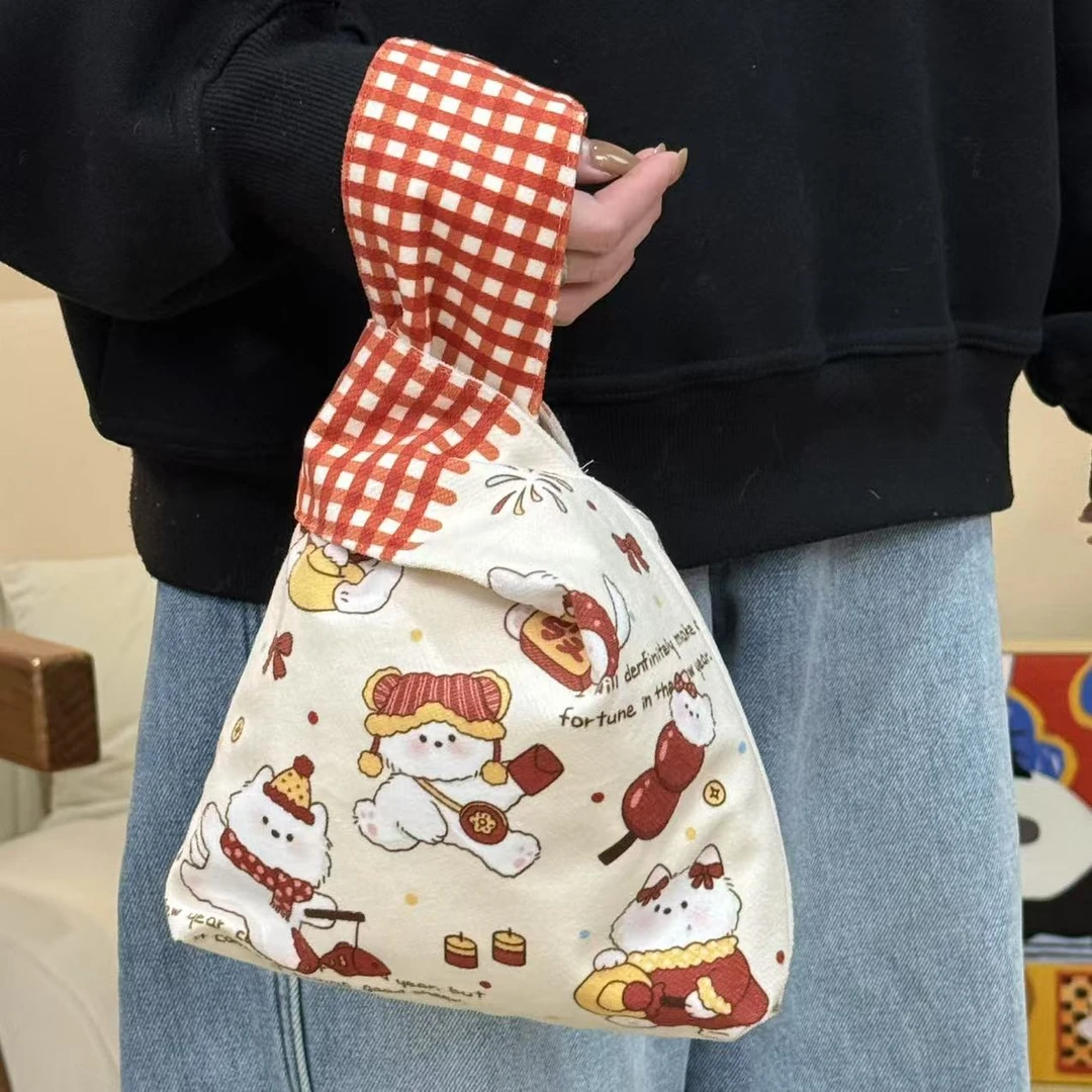 新年萨摩耶手腕包大容量手提包多巴胺猫猫可爱手提包AI