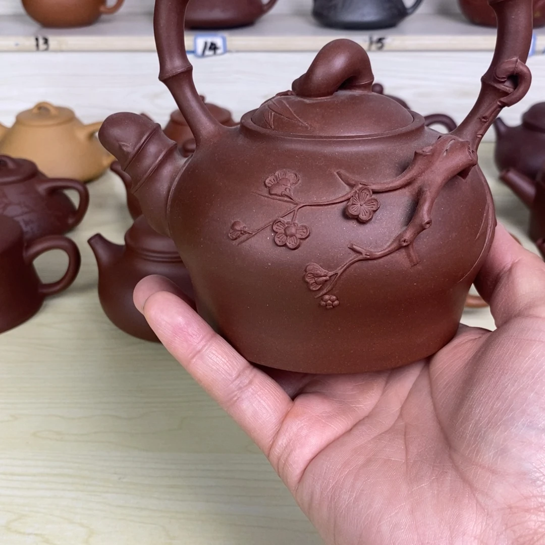 欢***壶茶壶紫砂提梁.....