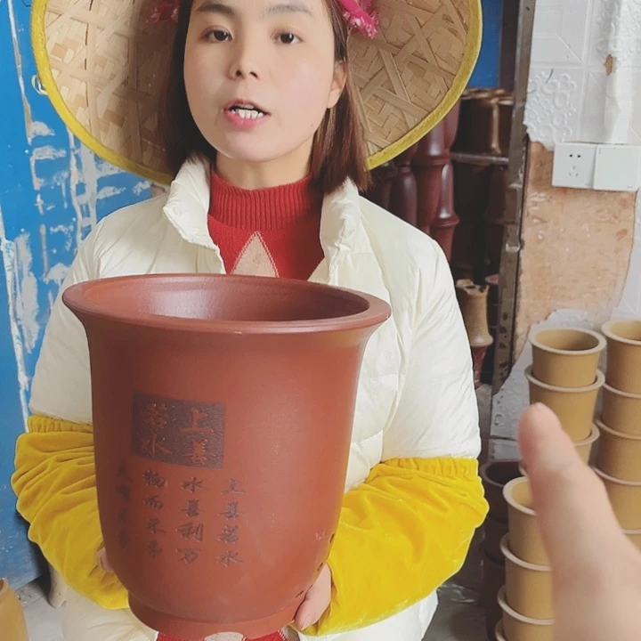 紫砂宜兴紫砂花盆