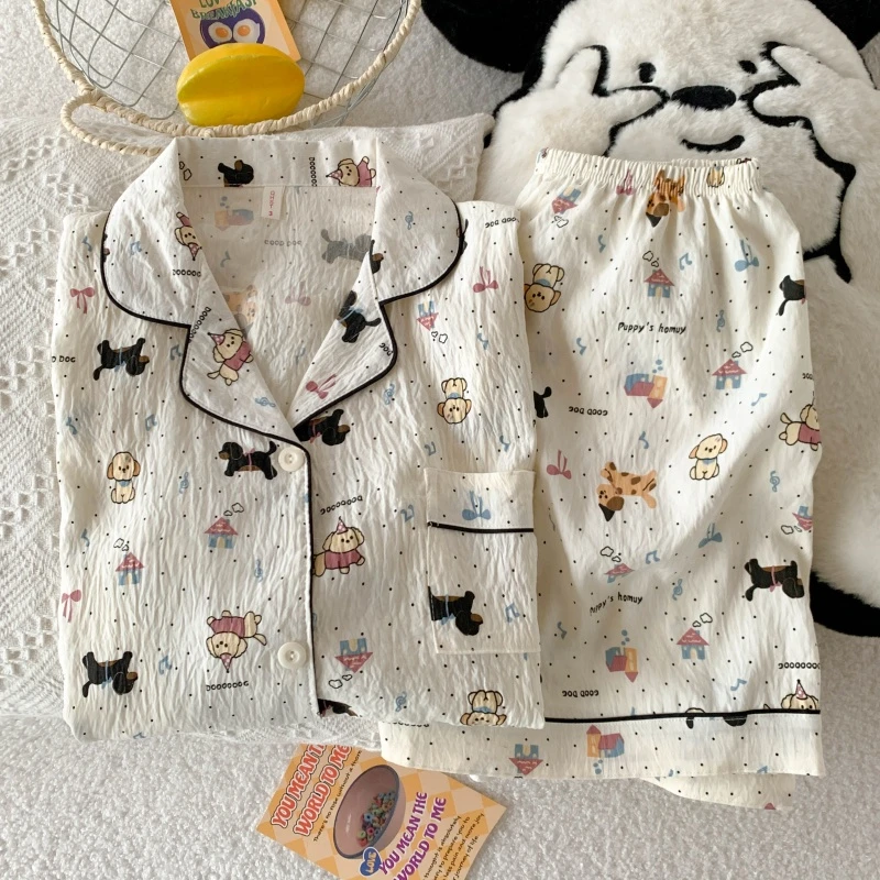 云朵棉2025新款夏季V领睡衣女款爆款圆天薄款短袖裤可外穿家居服