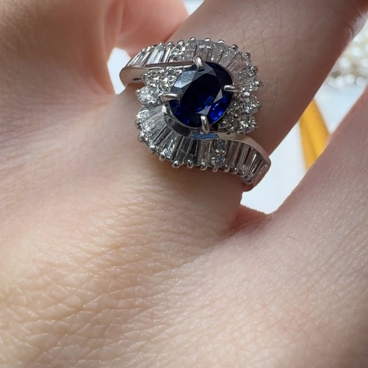 戒指蓝宝石未镶嵌