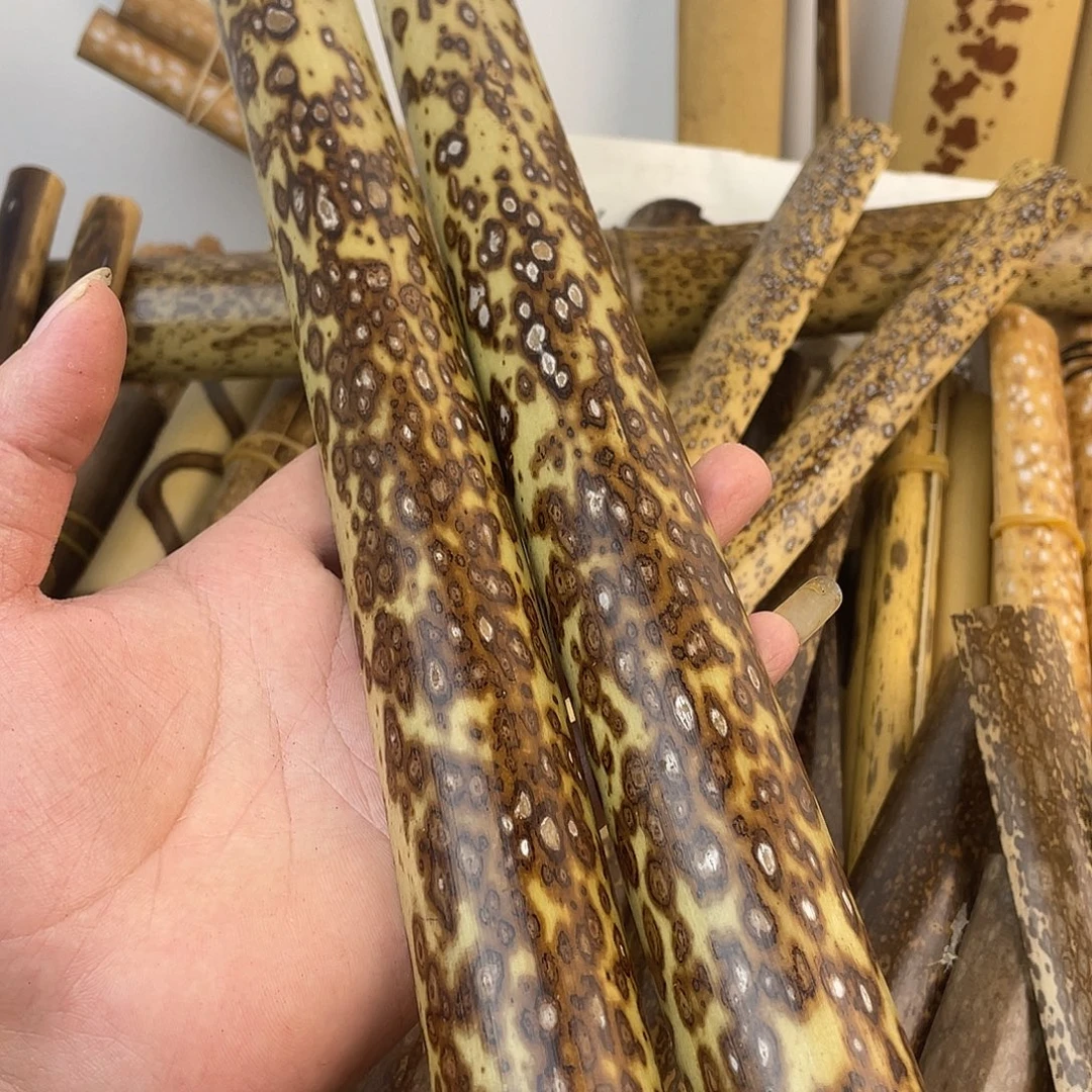 土***人白花竹料扇料一副