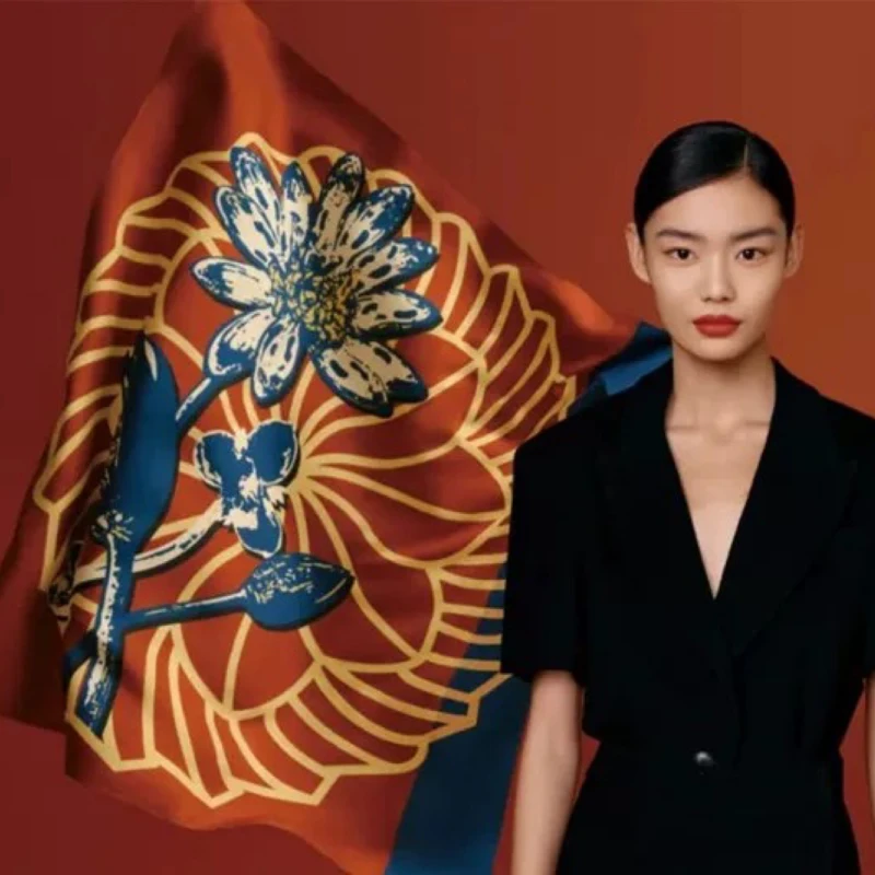 真丝大方巾-好运连连