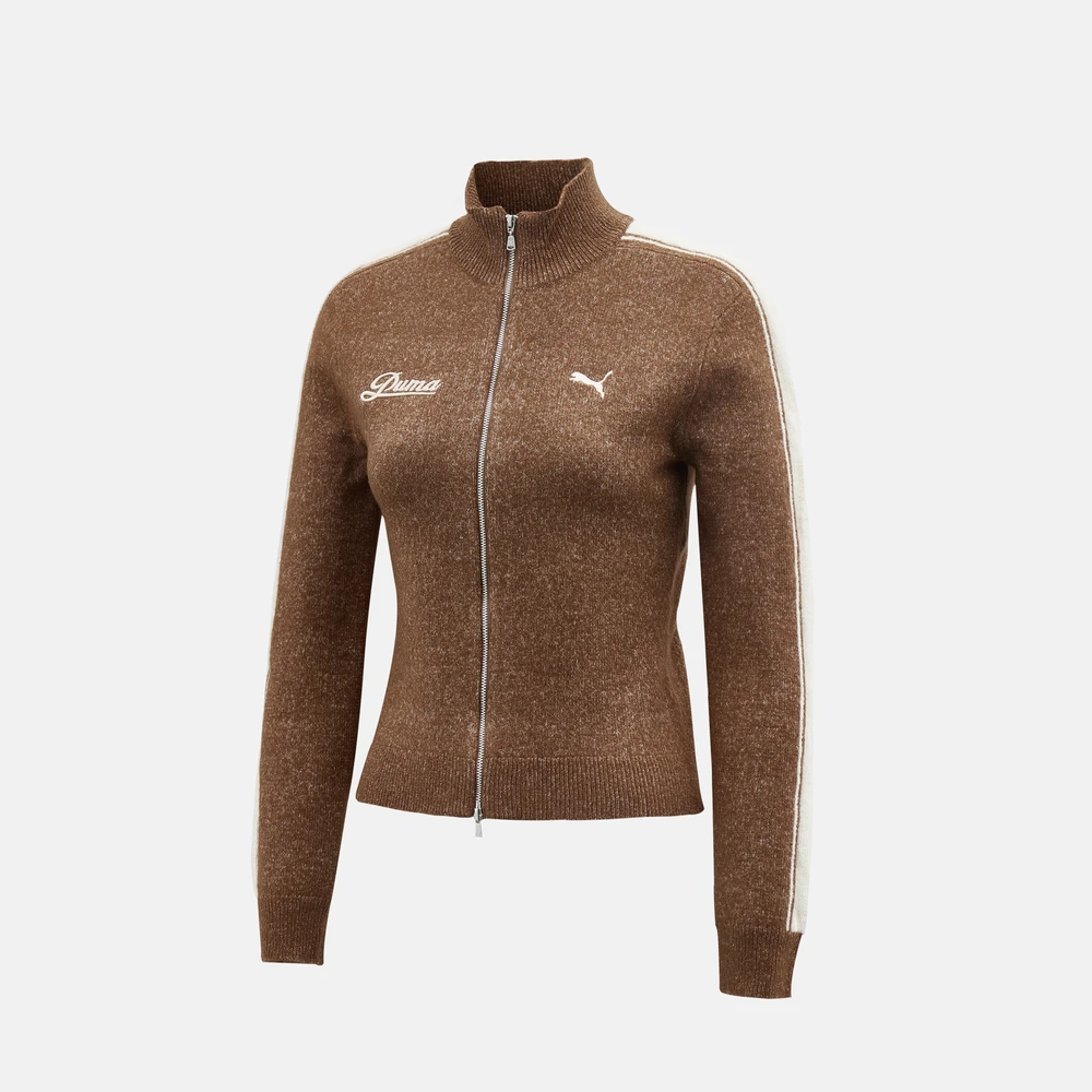 puma彪马女子-RETRO TAPE Slim Sweater W双旦礼开衫63571985