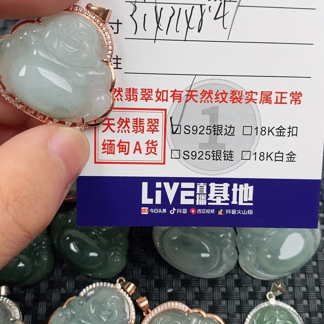 翡翠银S925镶嵌颈饰