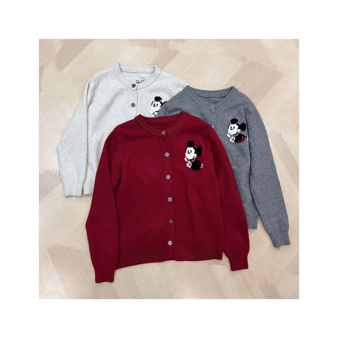 【L.P.L meng】新款简约百搭米老鼠提花针织上衣