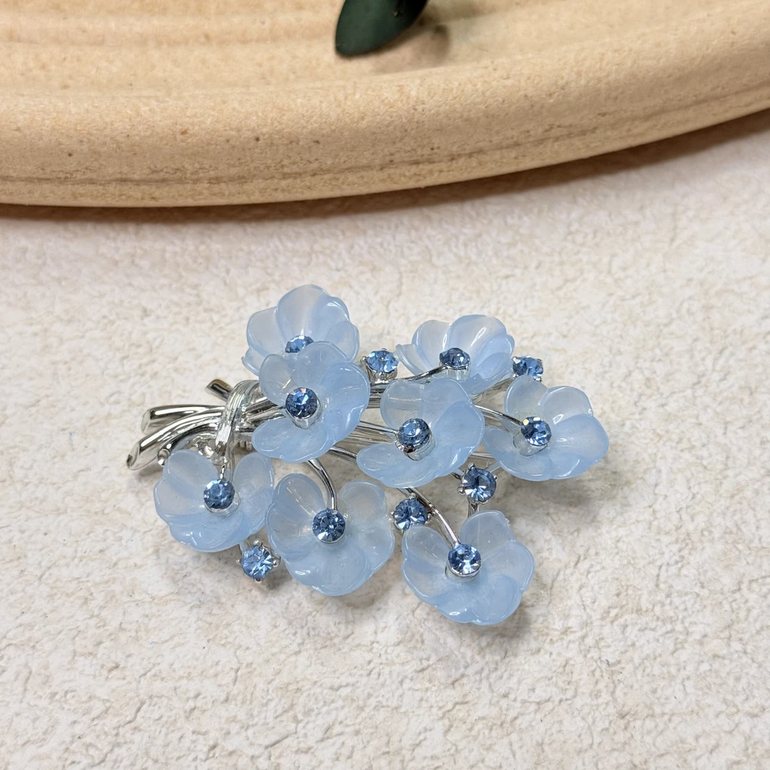 铜合金合成锆石胸针 【六六中古】孤品精美胸针th7466