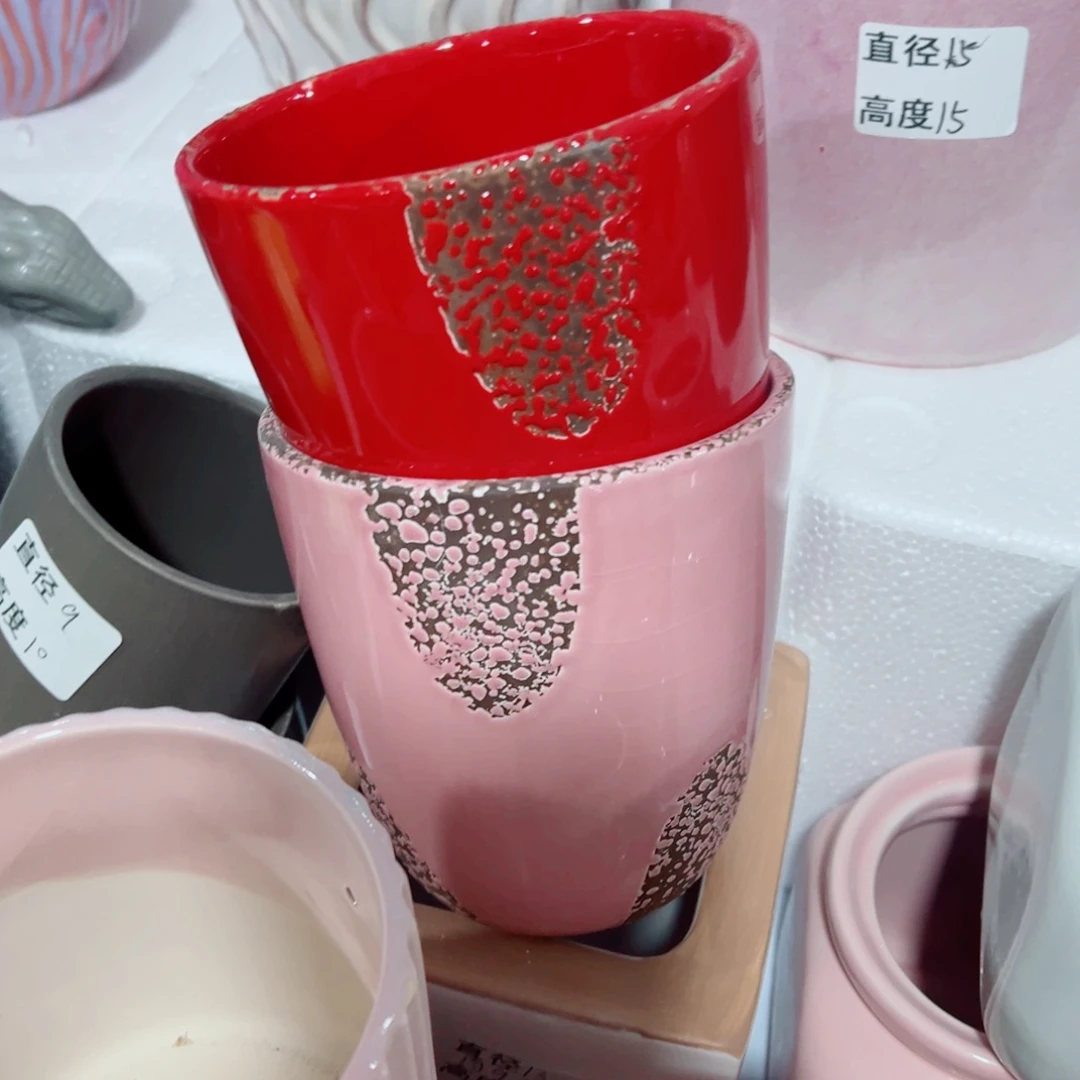 有孔，陶瓷花盆满10米包邮发货