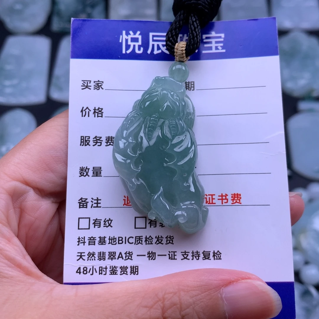 翡翠未镶嵌吊坠(不含链)翡翠飞天貔貅