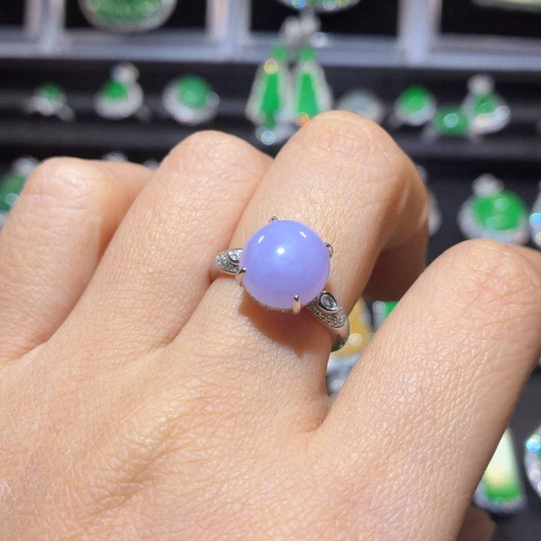 翡翠18K金镶嵌吊坠(不含链)翡翠