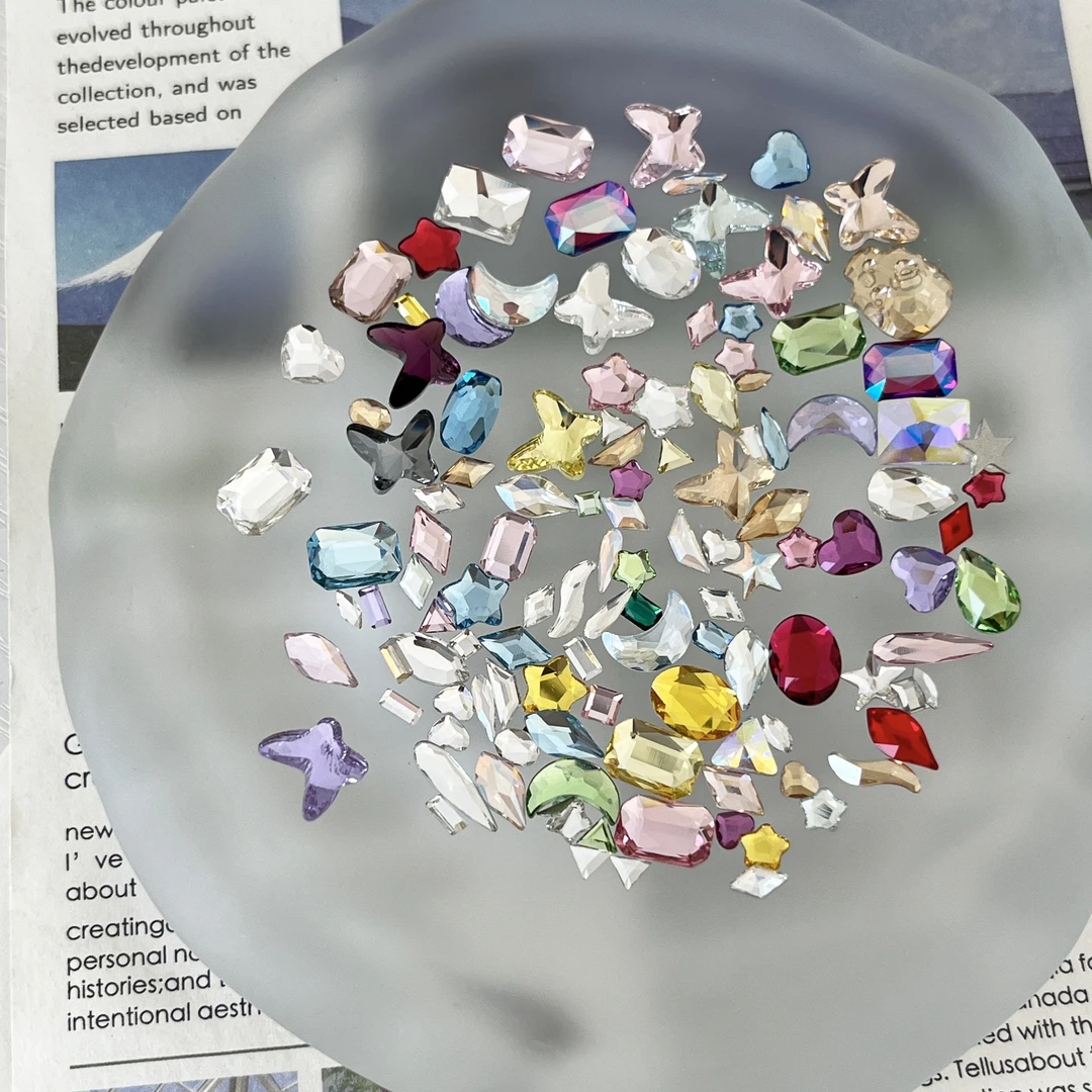 R美甲饰品 奥地利正品 华子 平底异形混形状 高品质 超闪美甲钻饰