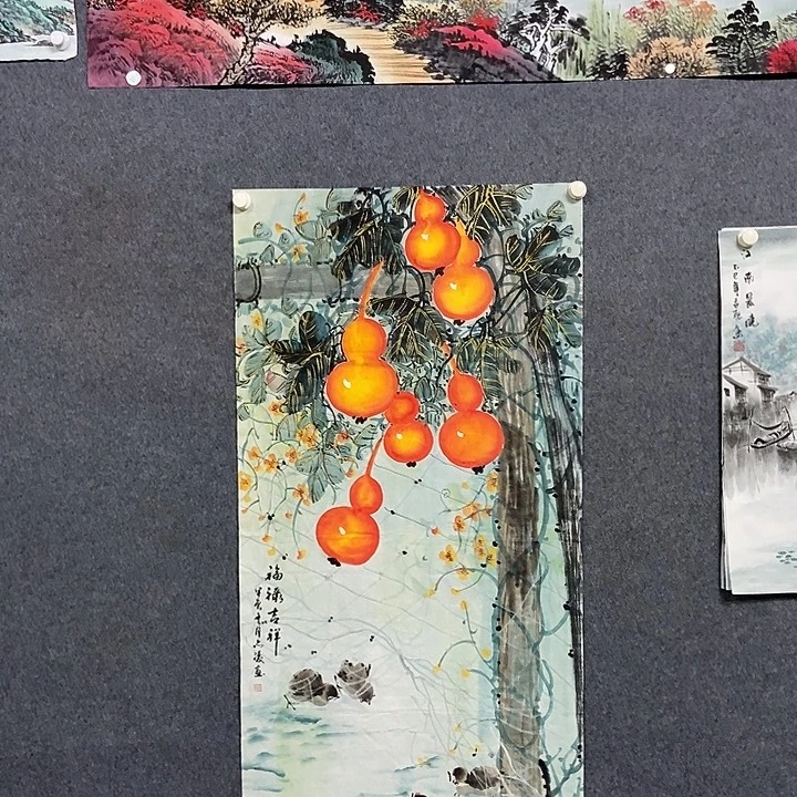 国画四尺葫芦一幅