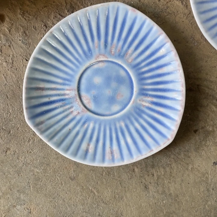 浪鬼柴烧 釉绘柴烧萧*碟