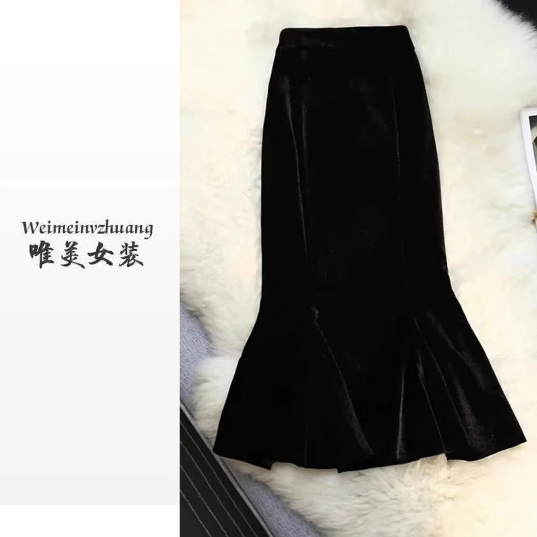 【鱼尾裙】别致特色丝绒鱼尾裙