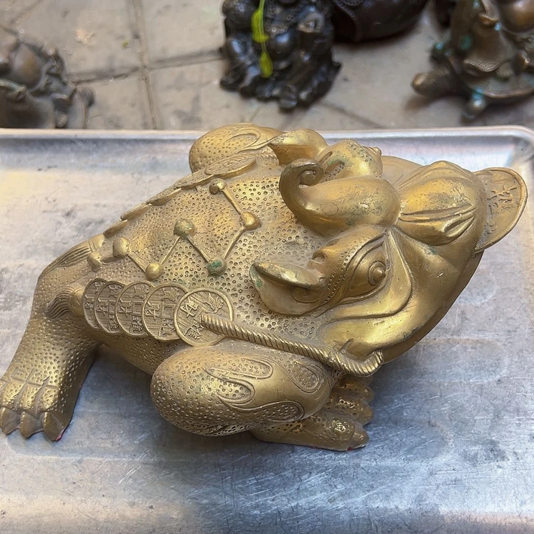 记**长黄铜摆件工艺品，