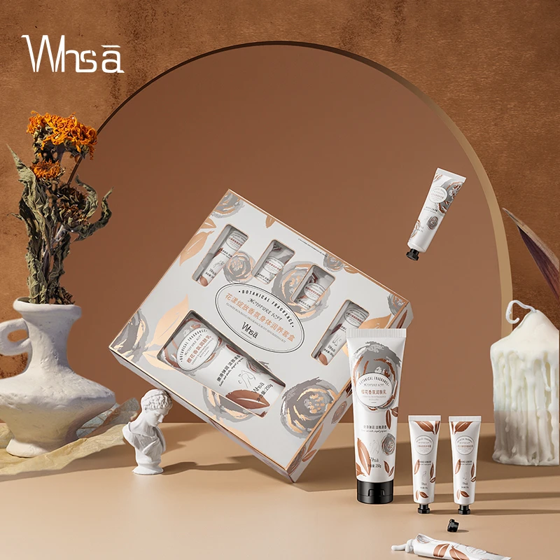 【五件套】Whsa花漾绽放香氛护手润肤套盒-H
