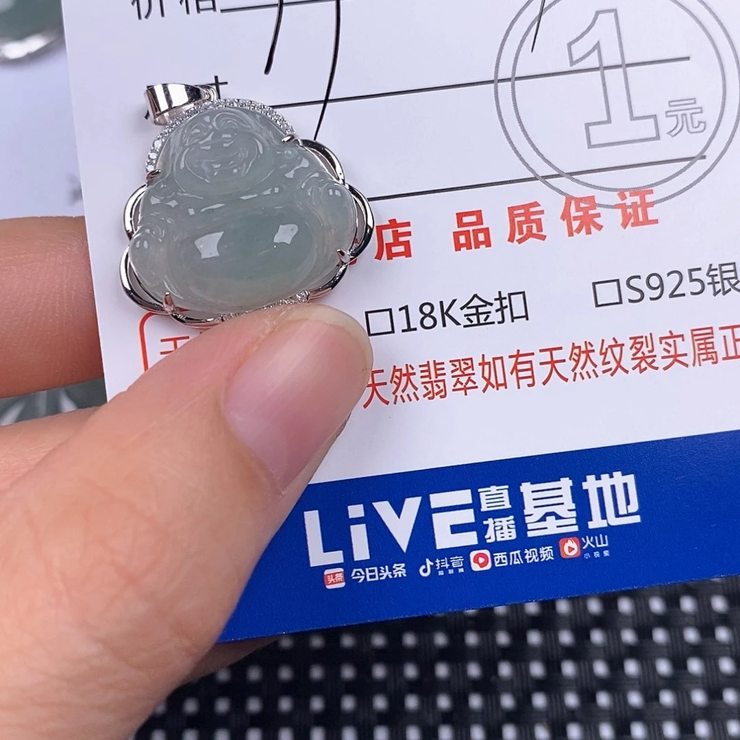 翡翠银S925镶嵌颈饰