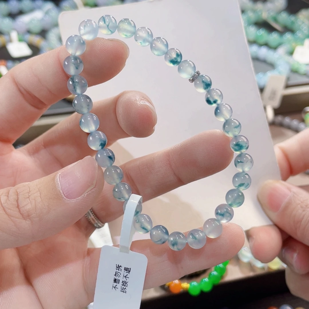 未镶嵌手链翡翠卡5.9跳跃蓝精灵