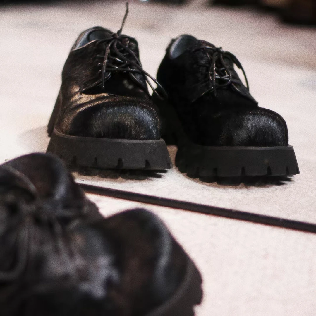 6993-1玛拉沁女士黑马毛乐福鞋休闲时尚学生ins百搭便捷