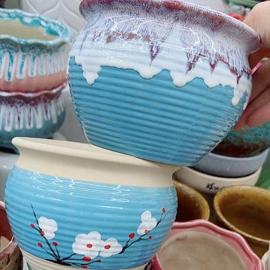 多肉绿植陶瓷花盆9.9包邮