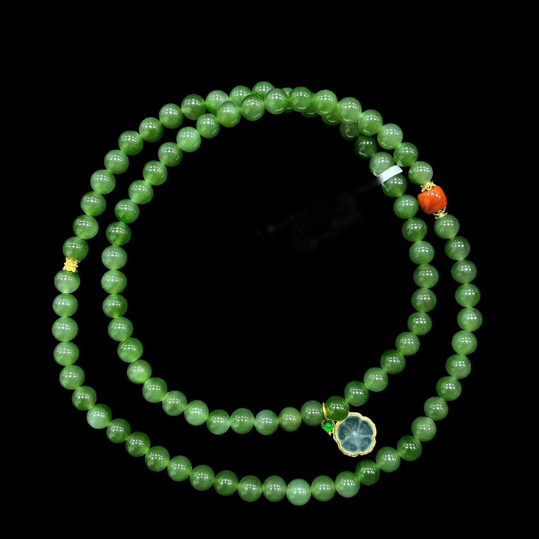 V8104碧玉手串18K孤品