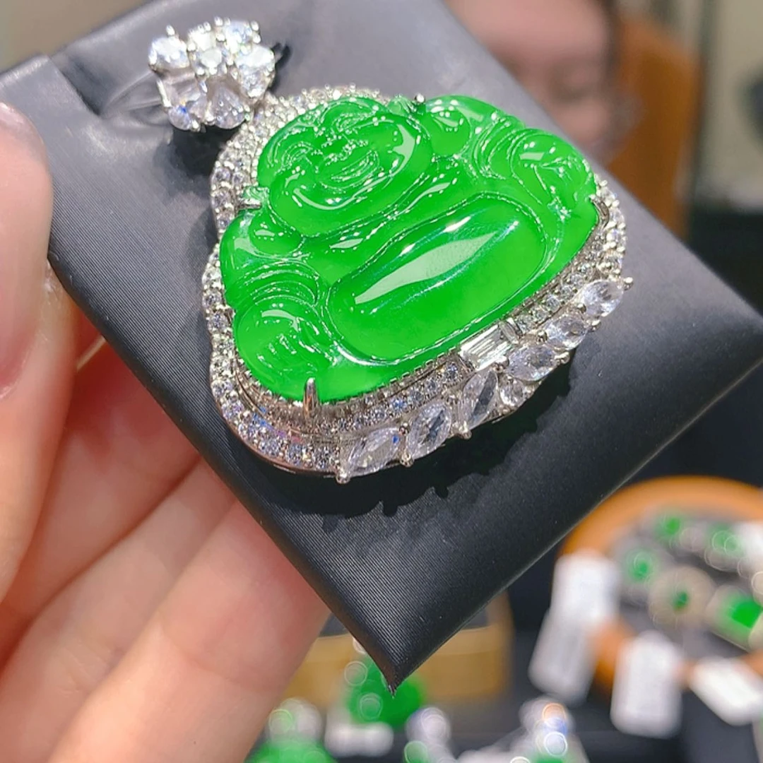 【闪购商品】翡翠银S925镶嵌颈饰3柒姐