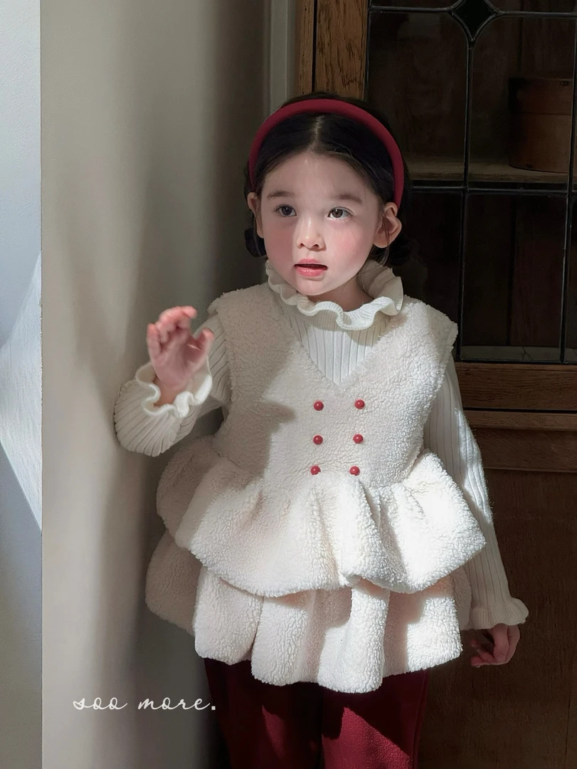 SM--8316--纽扣蛋糕马甲--米色--NO退NO换