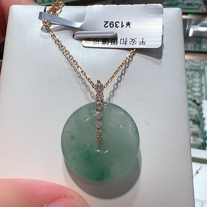石英质玉银S925镶嵌颈饰