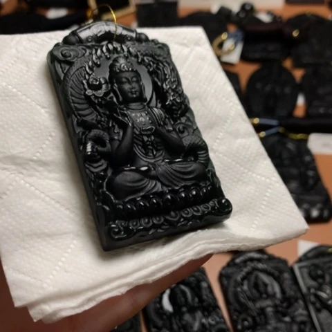 熬**驴天然缅甸a货钢琴黑挂件
