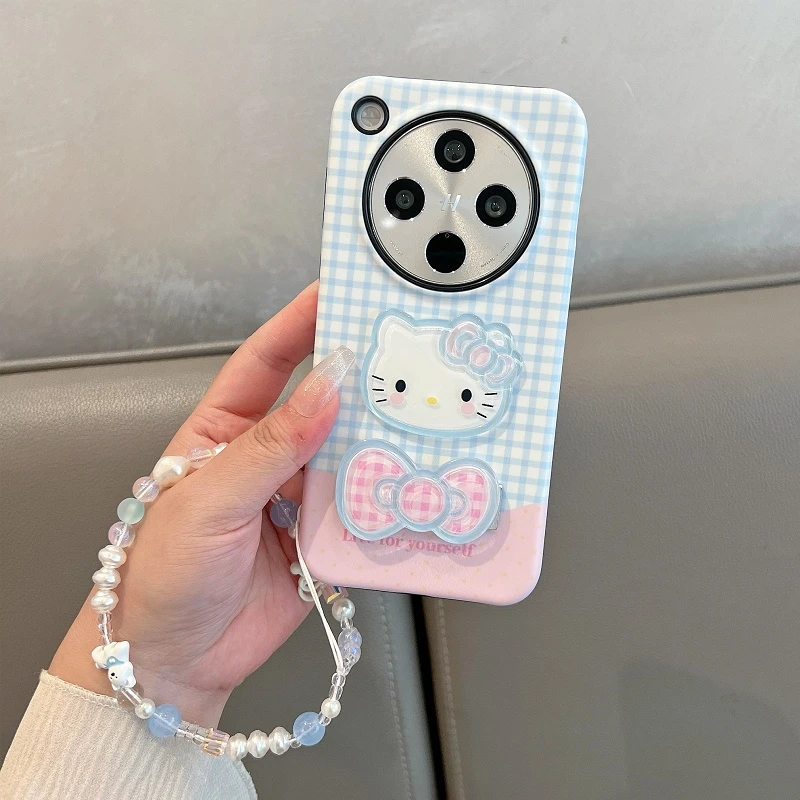 适用于oppofindx8手机壳新款可爱蝴蝶结支架findx8pro大孔保护壳