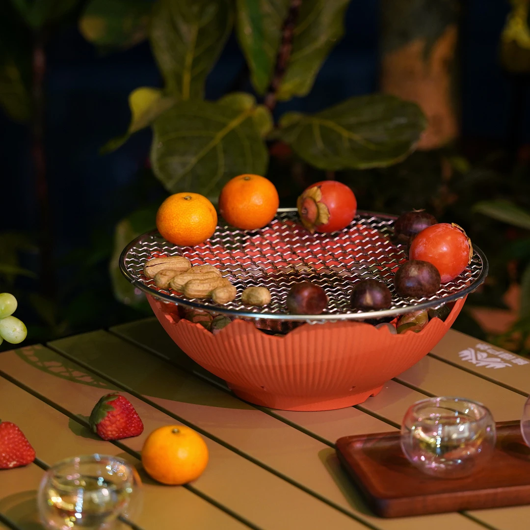 围炉煮茶电陶炉带网带鹅卵石装饰家用不带高硼硅壶