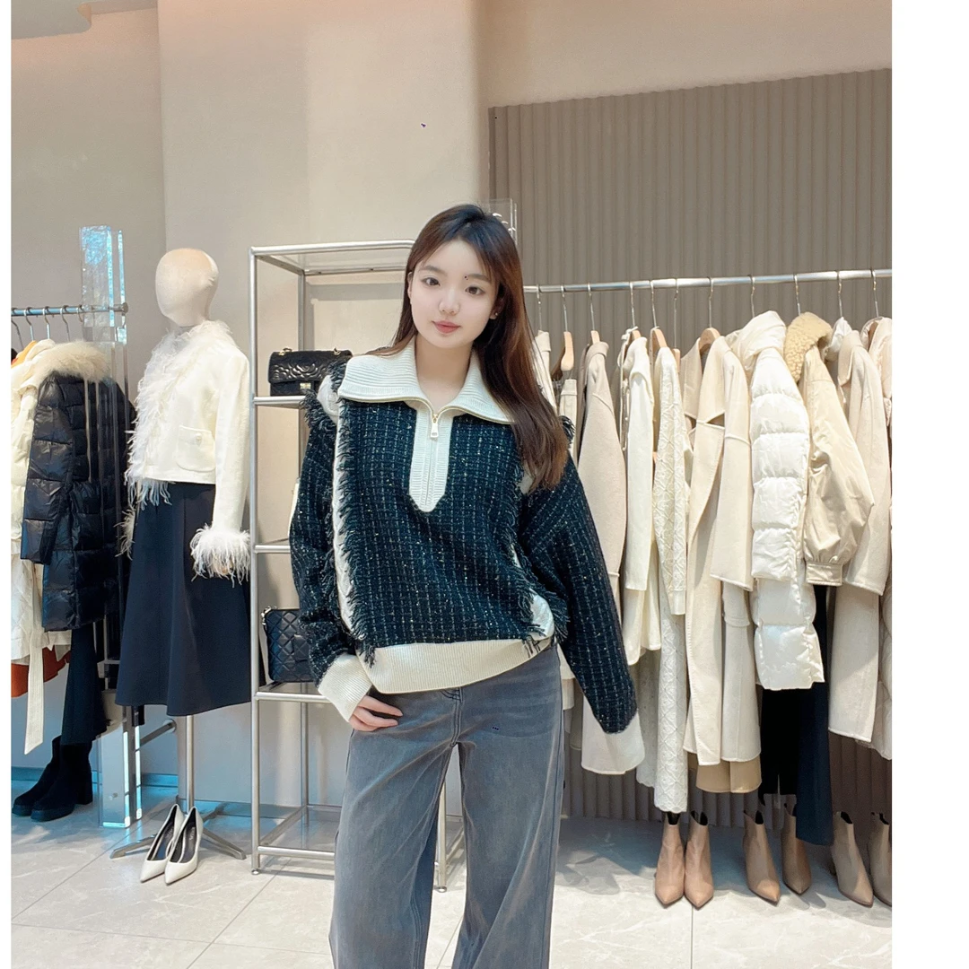 潮流100羊绒衫复古百搭高品质设计感33087