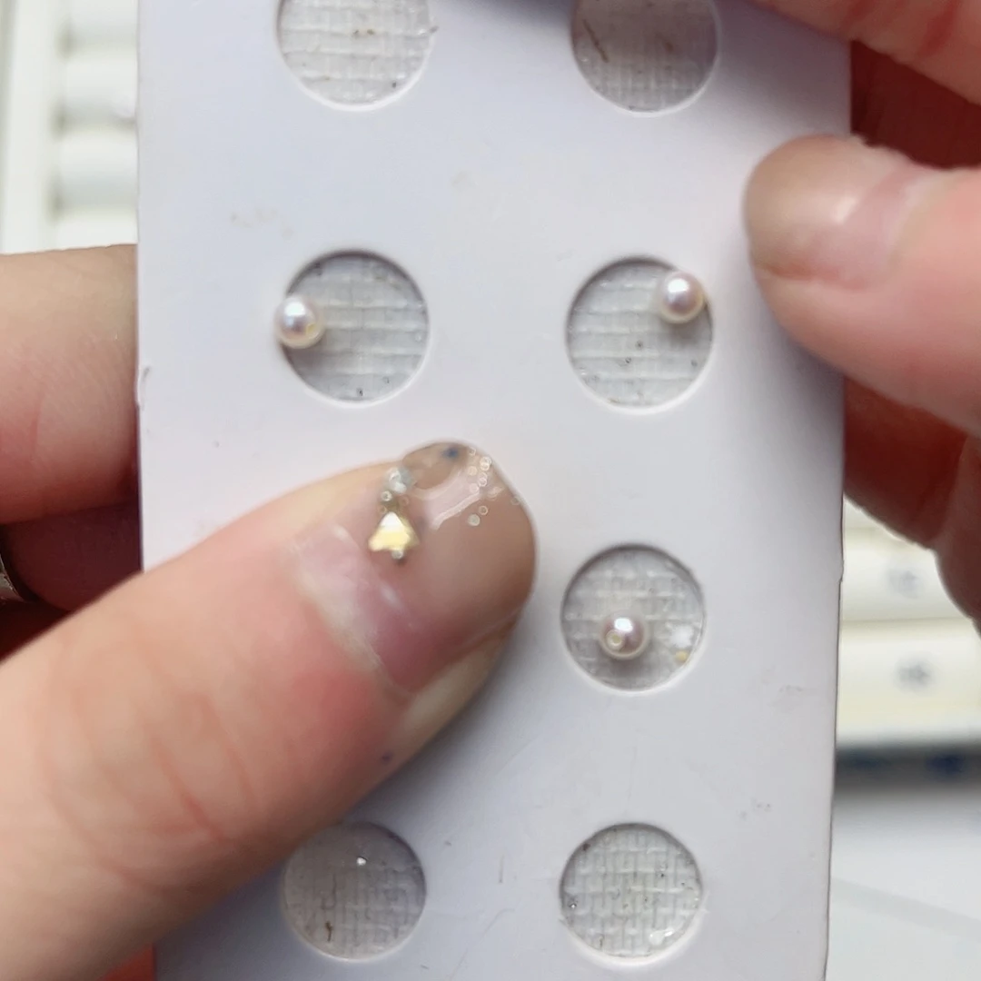 淡水珍珠耳饰银S925镶嵌U***爱