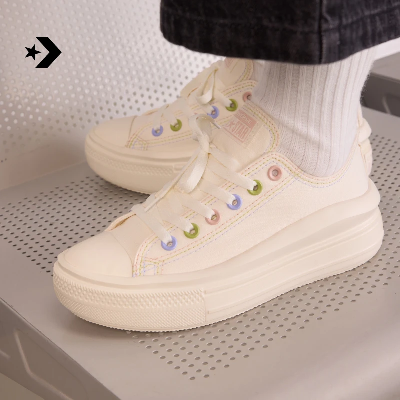 【云朵鞋】匡威AllStarMove厚底低帮休闲小白鞋CONVERSE A17935C