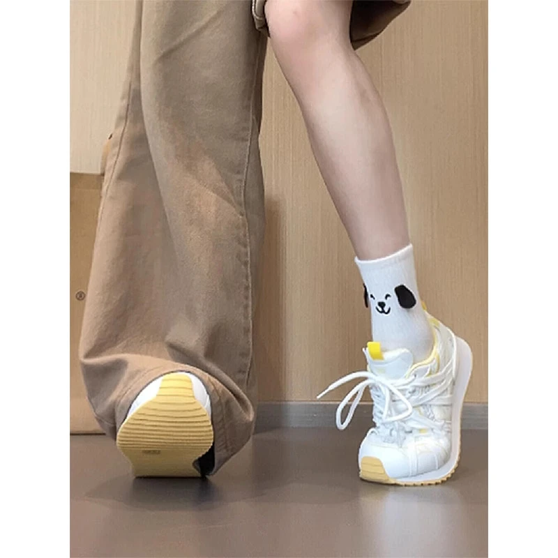 厚底阿甘德训鞋女夏季新款网面透气绑带内运动休闲跑步鞋