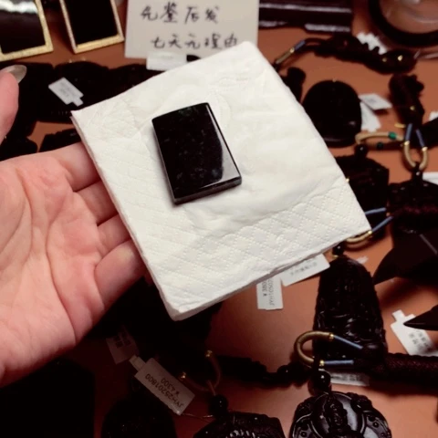 天然缅甸a货钢琴黑挂件