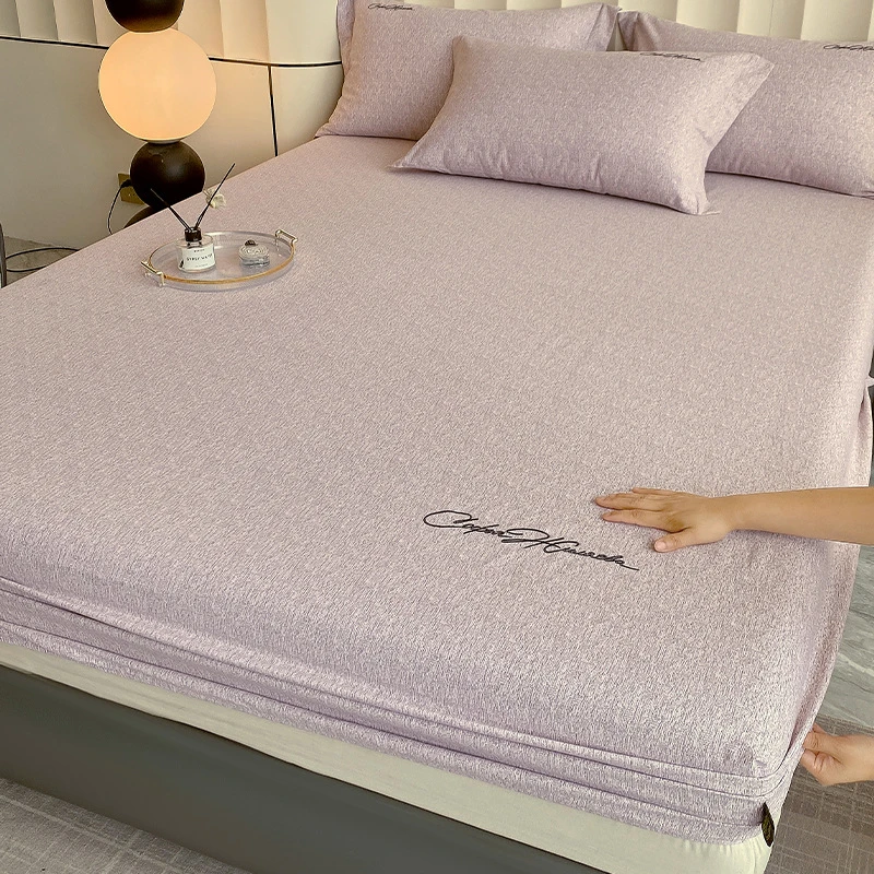 亲肤棉保护罩席梦思棉天丝床罩床笠床垫床套防尘防滑全包刺绣