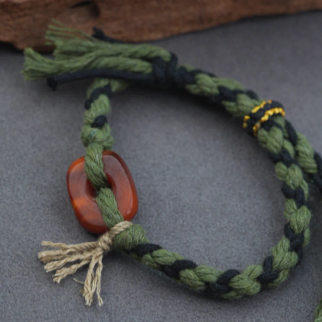 特价老蜜蜡花蜡饼子手绳