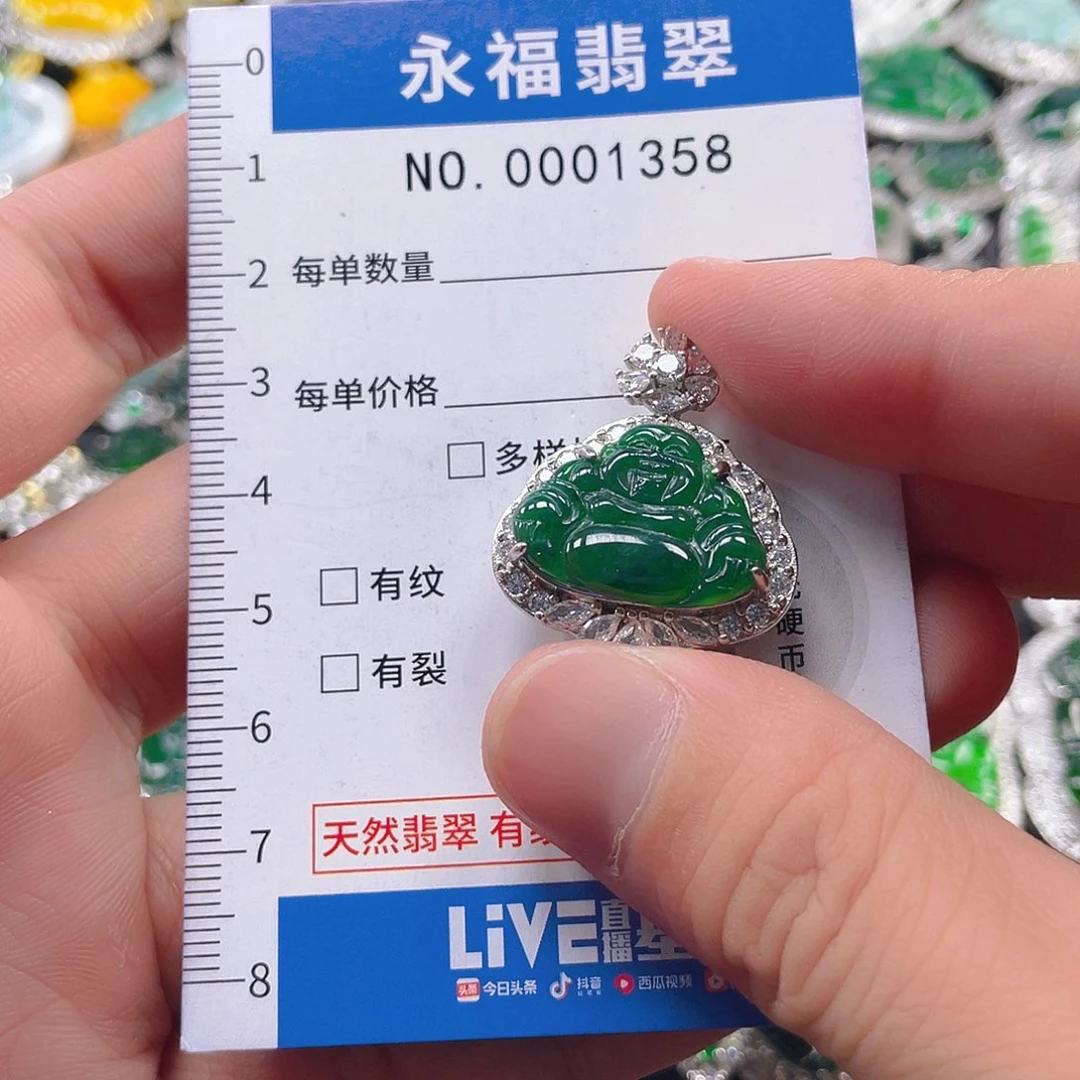 翡翠未镶嵌吊坠(不含链)