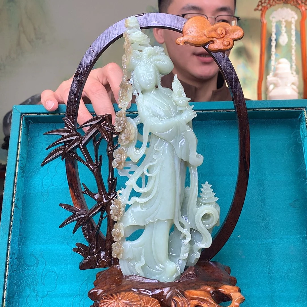 和田玉未镶嵌摆件