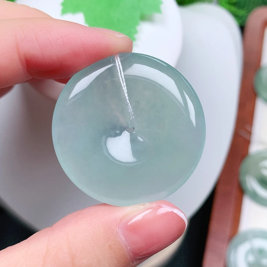 翡翠未镶嵌颈饰平安35-5.5