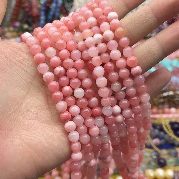 玛瑙/玉髓未镶嵌珠宝半成品一条6mm左右波斯玉