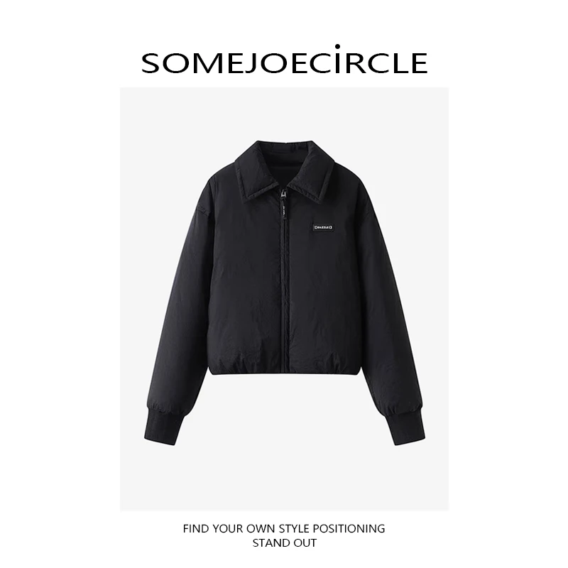 【DZ】SOMEJOECIRCLE【刘雯同款】羽绒服新款百搭翻领短夹克外套H0139