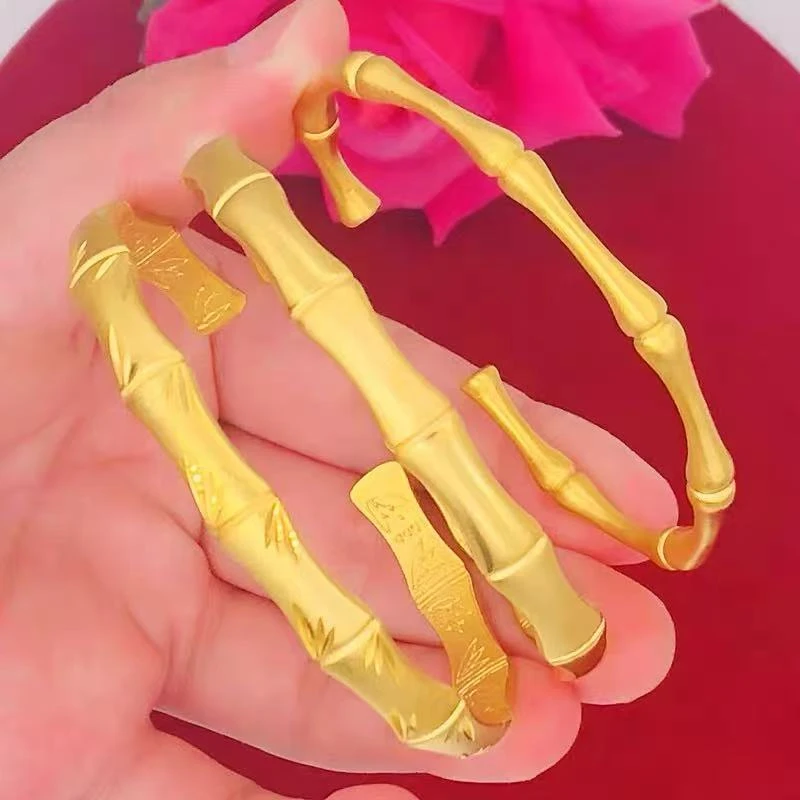 铜合金手镯 铜合金开口竹节手镯饰品
