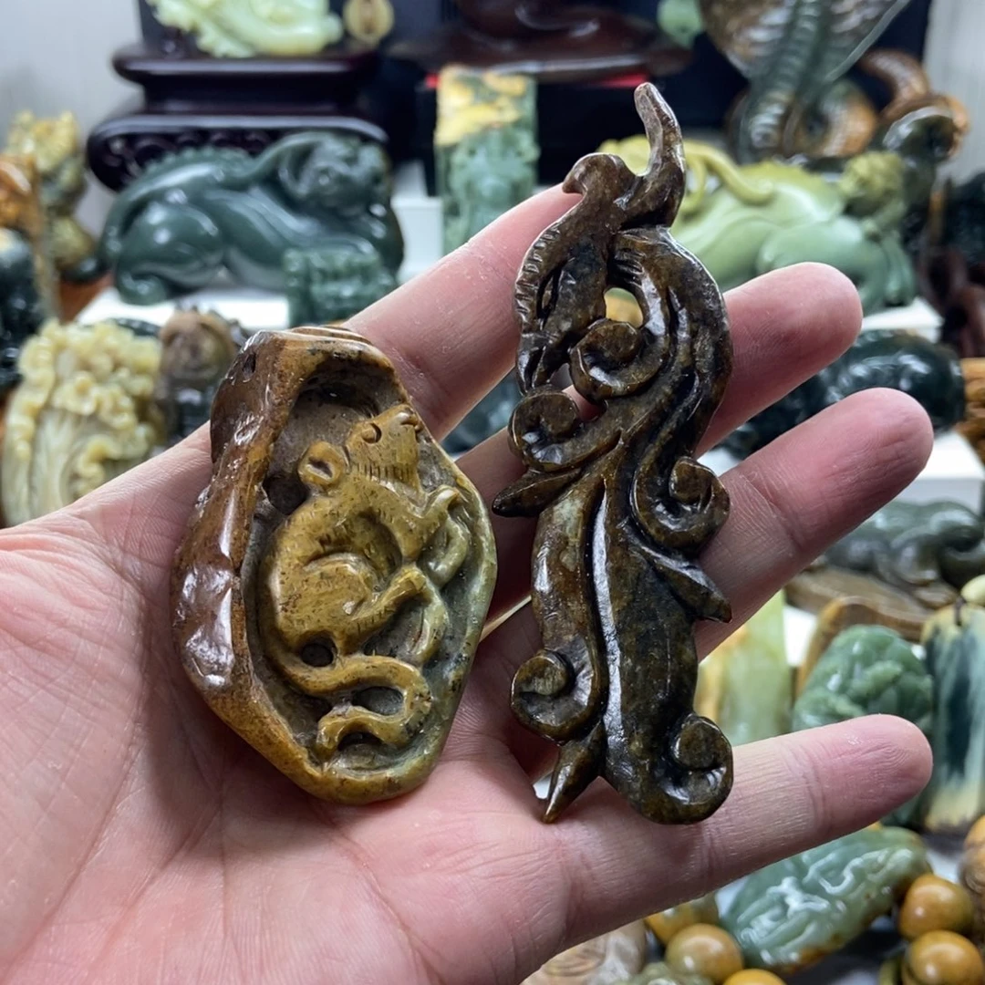 岫岩河磨玉（透闪石质玉）未镶嵌挂件