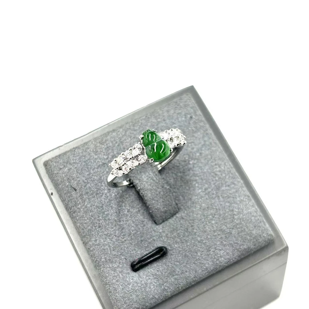 【符老板】f982-国风气质款翡翠葫芦戒指-赠礼盒