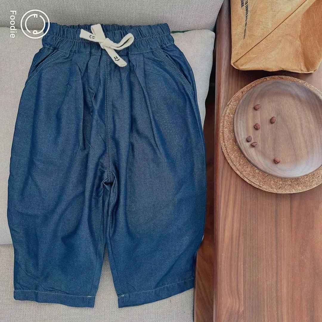 【JMJQ 20235】 夏季中小童韩版百搭薄款防蚊清爽九分裤牛仔裤