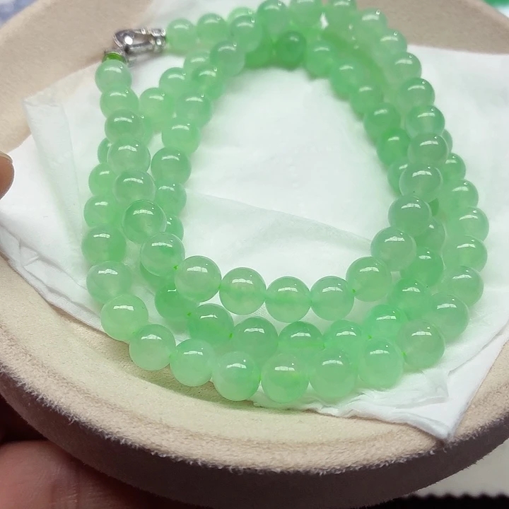翡翠未镶嵌手链天然缅甸翡翠A货卡7