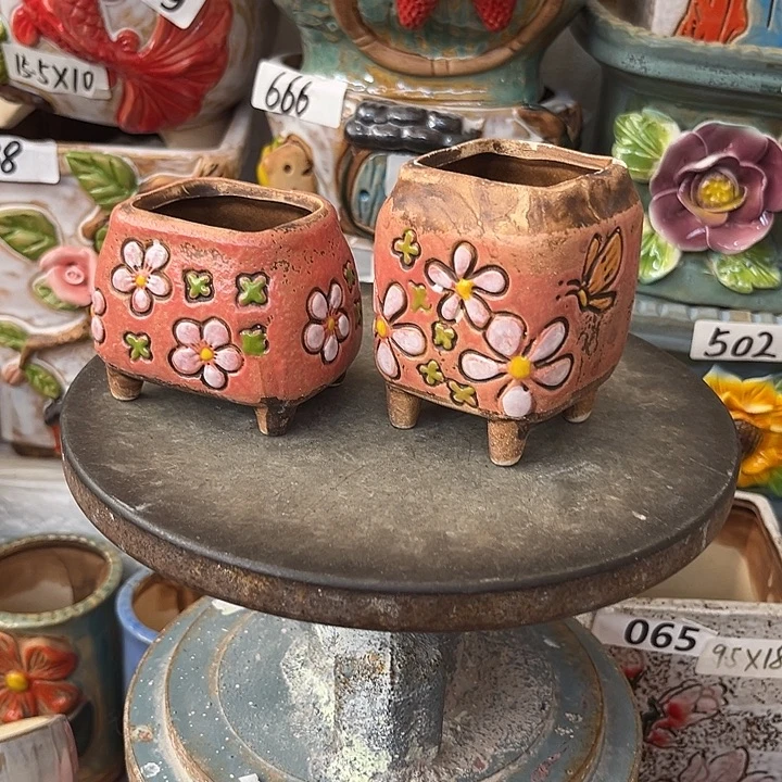 粗陶材质多肉花盆