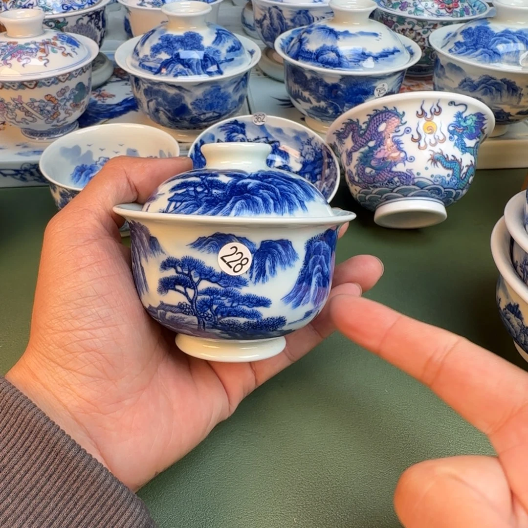 纯手工纯手绘茶具石头228